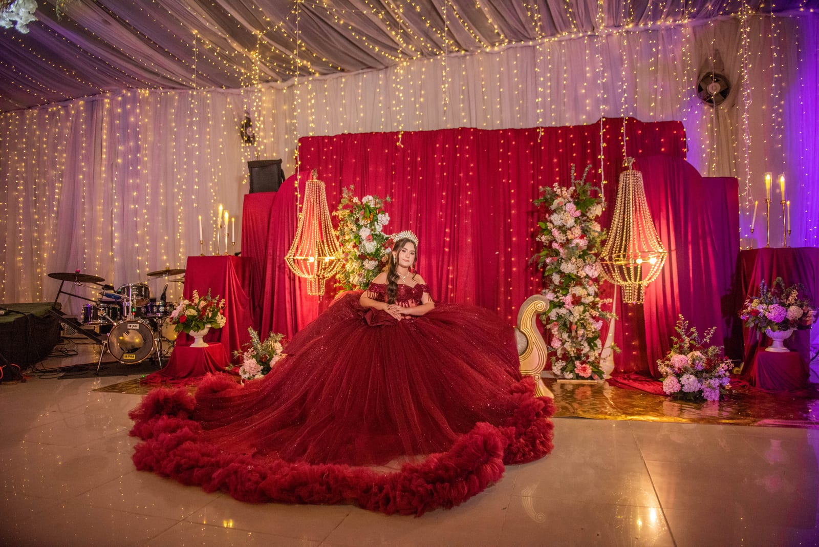 Quinceañera en salón de eventos
